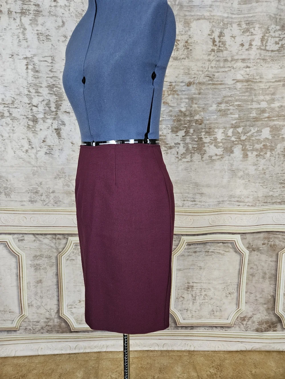 Vintage XOXO Skirt Y2K Plum Purple Mid Rise Pencil Skirt S 90s Office Secretary